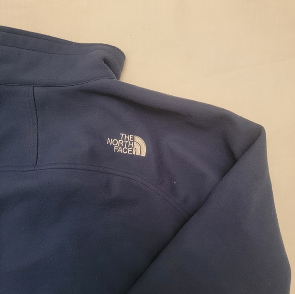 The North Face Windwall Fleece Jacket Mens Small Pockets Embroidered Logo Blue - Picture 7 of 16